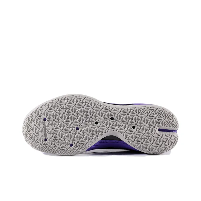 LiNing Speed 7 Slip Resistant Cushioning Abrasion Resistant Low Top Basketball Shoes Men's Purple Black-5