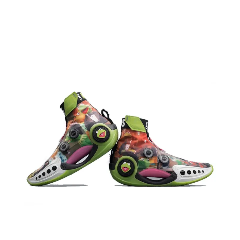 Disney X LINING WOW 9 Basketball Shoes Men High Top Black/Green/Multicolor-1