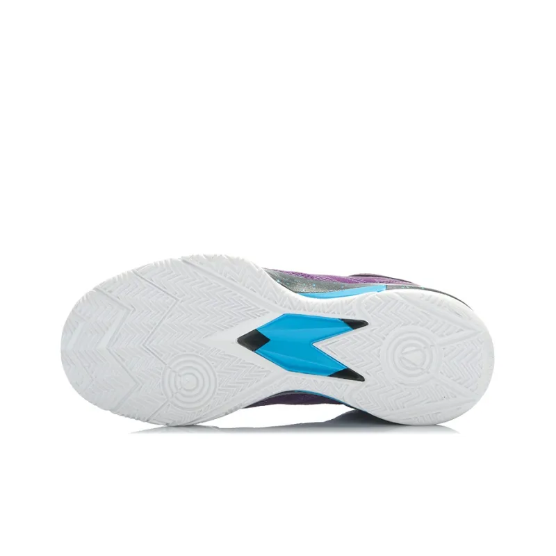 LINING Wow Basketball Shoes Unisex Low Top Purple/Black-4