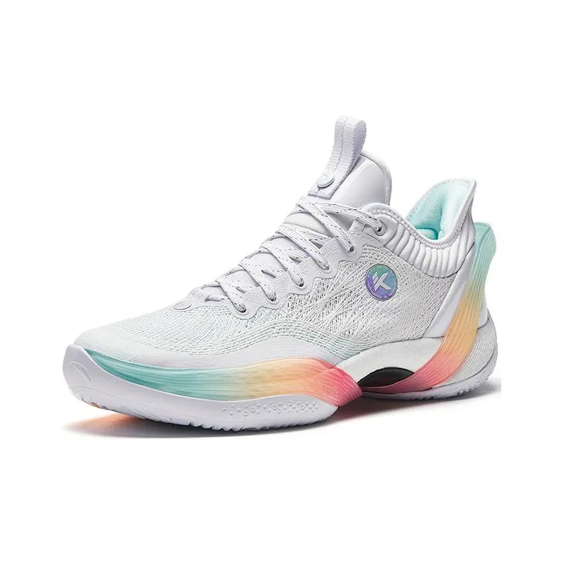 ANTA Three point Rain1.0 Basketball Shoes Men Low Top White/Orange-1
