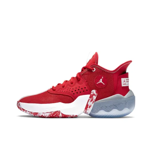 Jordan Jumpman Diamond 2 Basketball Shoes Unisex Mid-Top Red/White