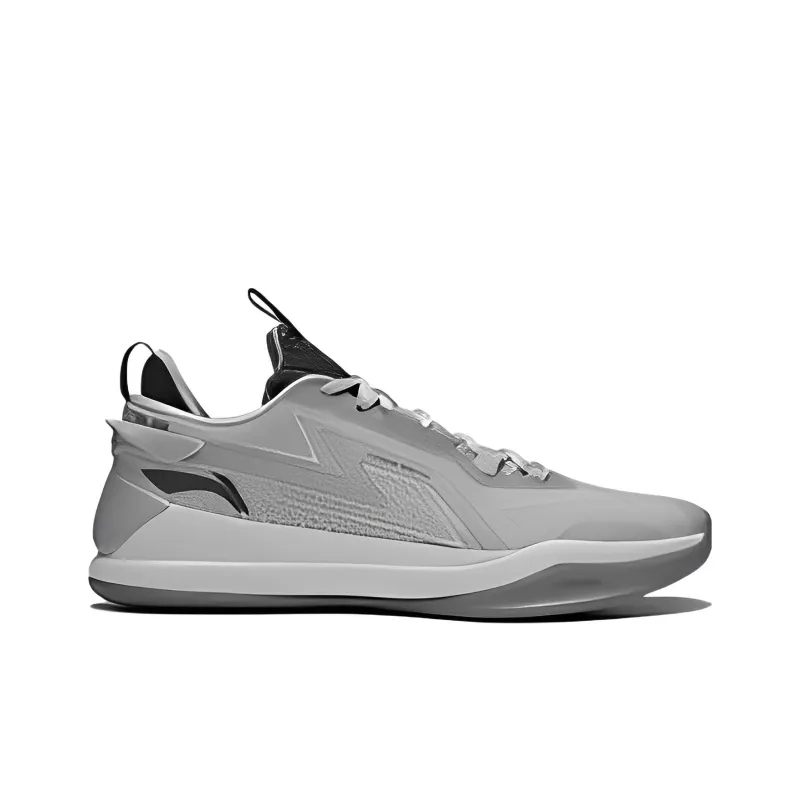 LiNing Flash 2.0 Wear Resistant Slip Resistant Cushioning Low Top Performance Basketball Shoes Men's Smoke Gray-1