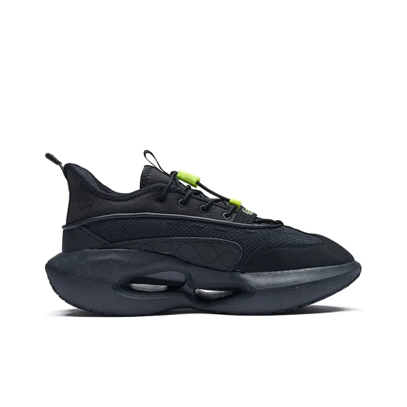 361° Basketball Shoes Men Low Top Obsidian Black/Neon Solar Yellow-1