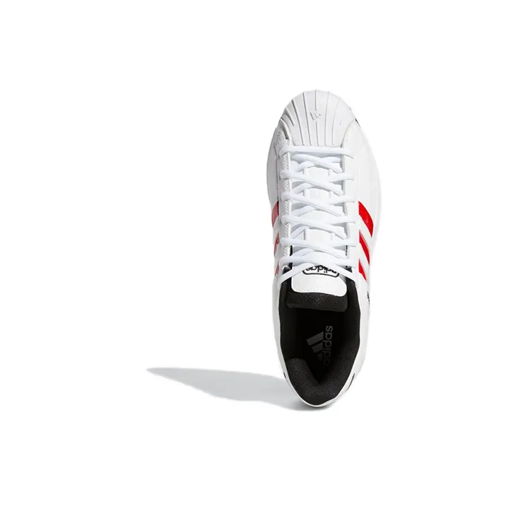Adidas PRO Model 2G Low Slip Resistant Low Top Performance Basketball Shoes Men's White Red-4