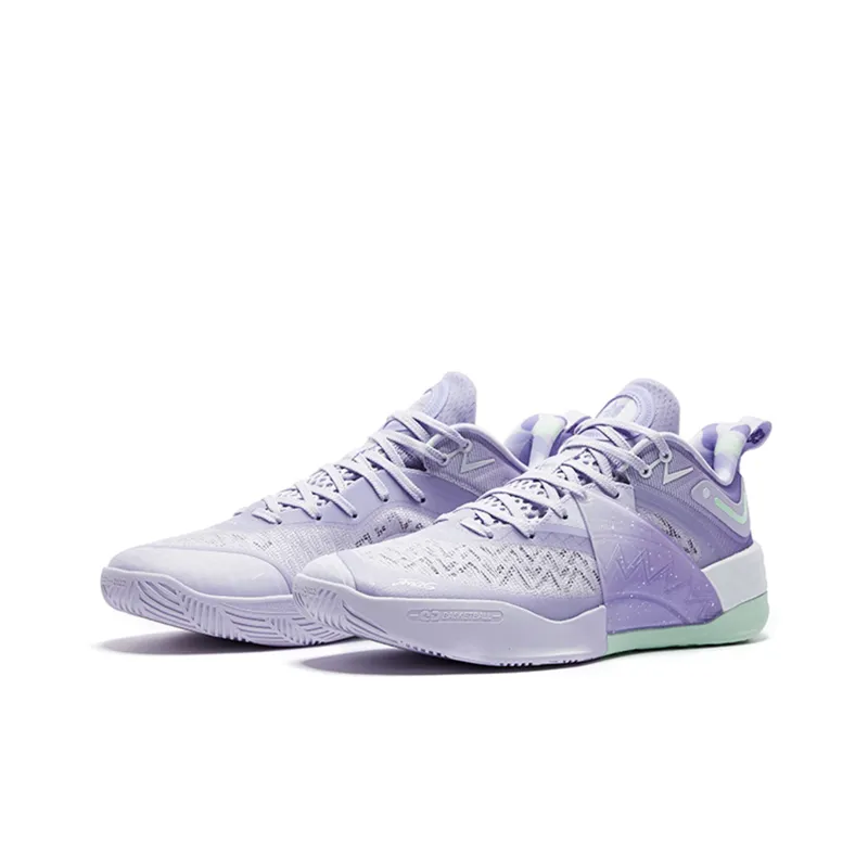 QIAODAN Poison Tooth PRO2.0SE Chi PRO Cushioning Anti Slip And Wear Resistant Low Top Basketball Shoes Men's Purple-1