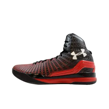 Under Armour ClutchFit Drive Cushioning Anti-Slip And Wear-Resistant High-Top Basketball Shoes Men's Black Red