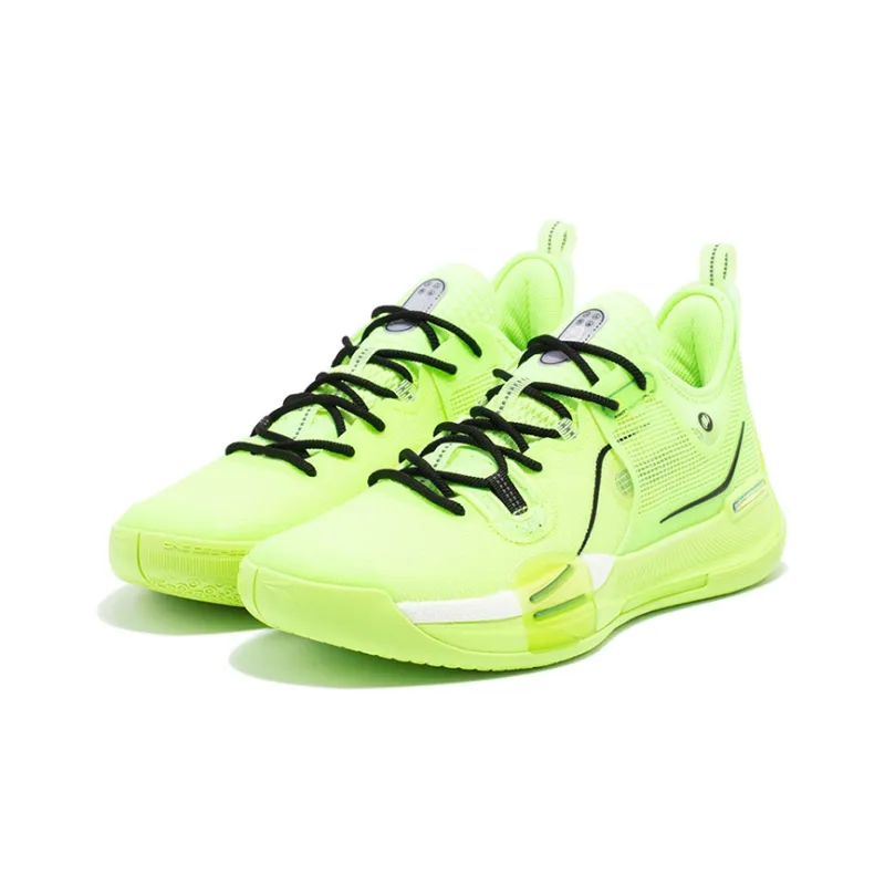 361° Burning War Cushioning Anti Slip And Wear Resistant Low Top Basketball Shoes Men's Green Black-2