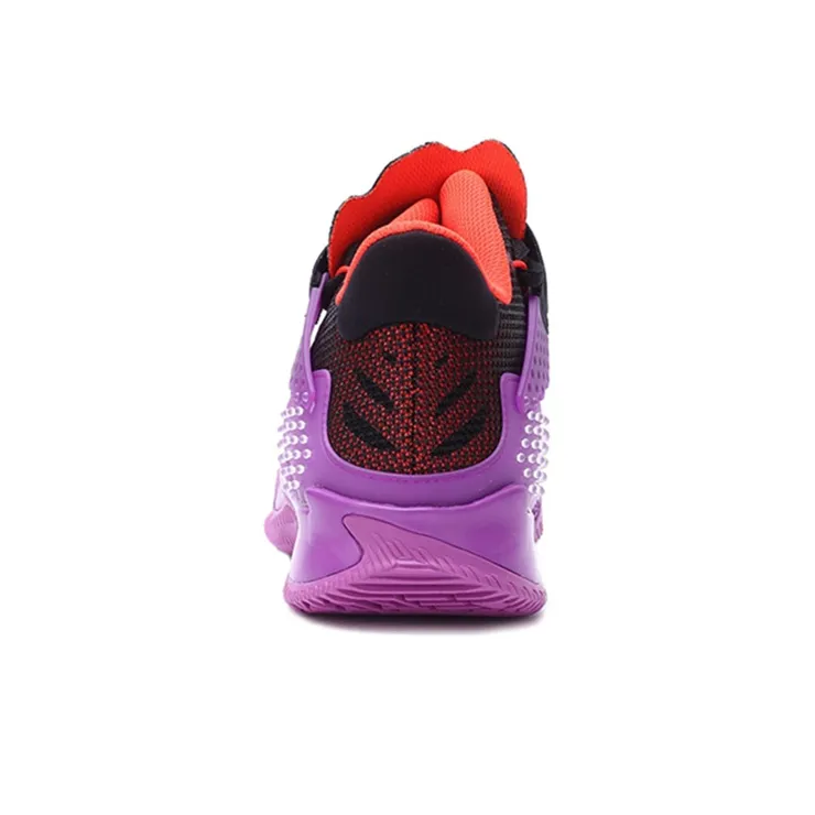 Adidas Ball 365 Hard Court Anti-Slip Wear-Resistant Mid-Top Performance Basketball Shoes Men's Red Purple-4