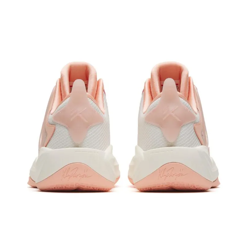 Anta Hussars 8 Anti Slip Wear Resistant Low Top Basketball Shoes Men's Pink White-3