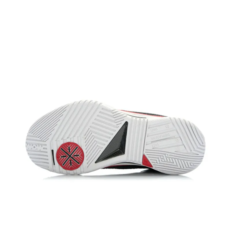 LiNing WOW 2 Rebound Slip Resistant And Abrasion Resistant Mid Top Basketball Shoes Men's Black Red White-4
