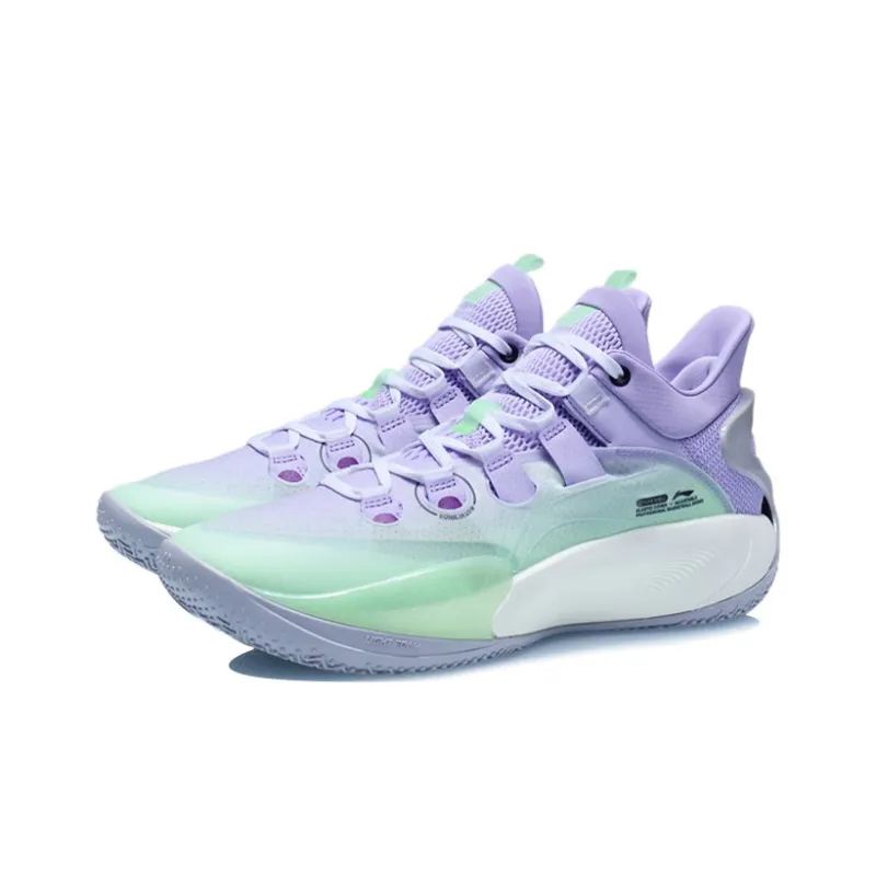 LiNing SONIC 9 Low Cushioning Anti-Slip And Wear-Resistant Low-Top Basketball Shoes Soft Purple-2