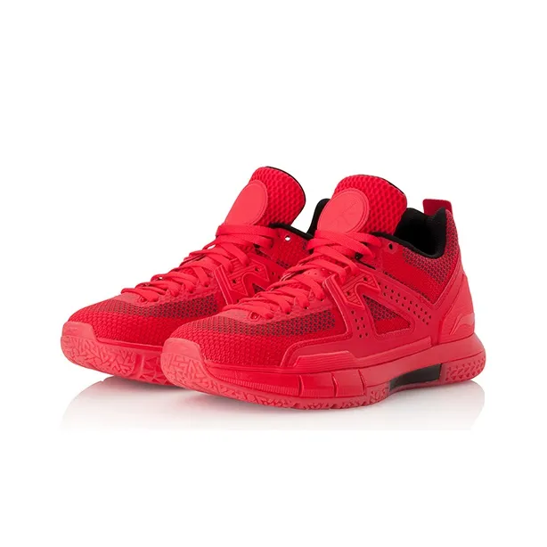 LiNing WOW 5 Non slip Lightweight Low Top Basketball Shoes Men's Red-1