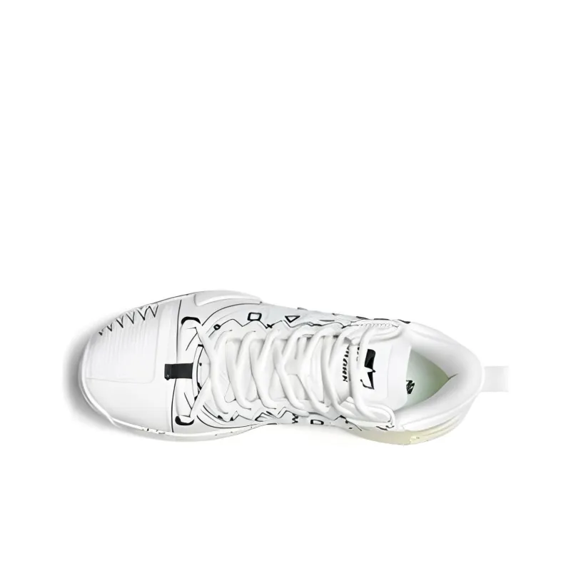 XTEP Shark1.0 Cushioning Anti Slip And Wear Resistant Low Top Performance Basketball Shoes White Black-3