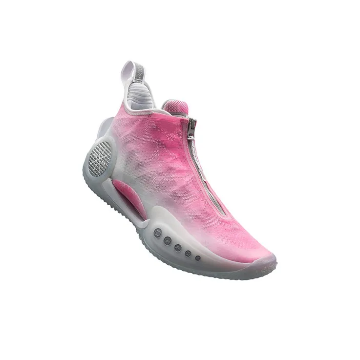 LINING WOW 9 Basketball Shoes Men Low Top Neon Glow Pink/Standard White-3