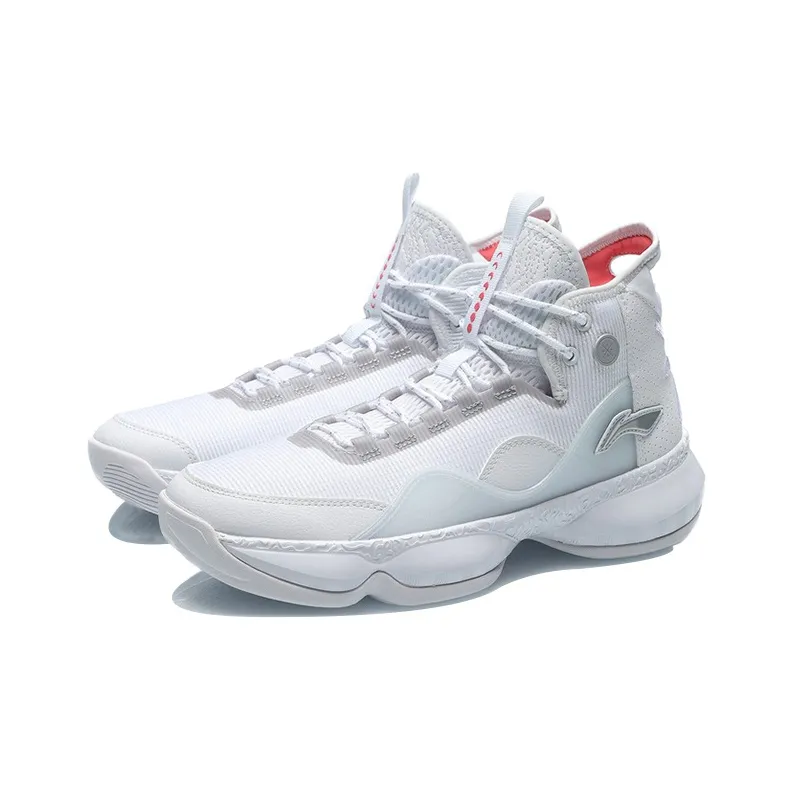 LiNing WOW SHADOW 2 Wow Shadow 2 Cushioning Anti-Slip And Wear-Resistant High-Top Basketball Shoes Unisex White-2
