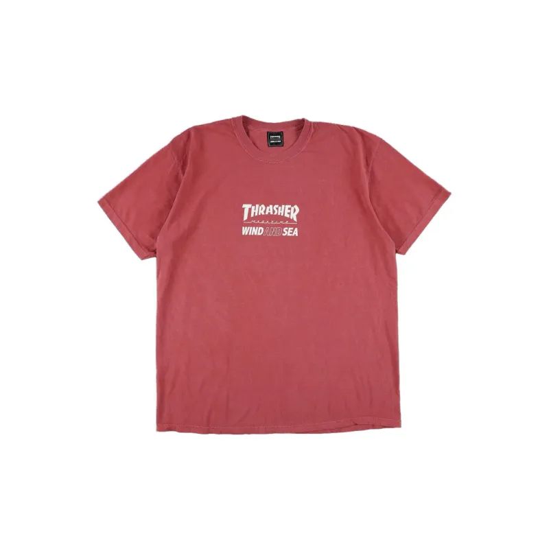 Wind And Sea X Thrasher X WIND AND SEA CO-TITLED SERIES T-Shirts Unisex Red-1