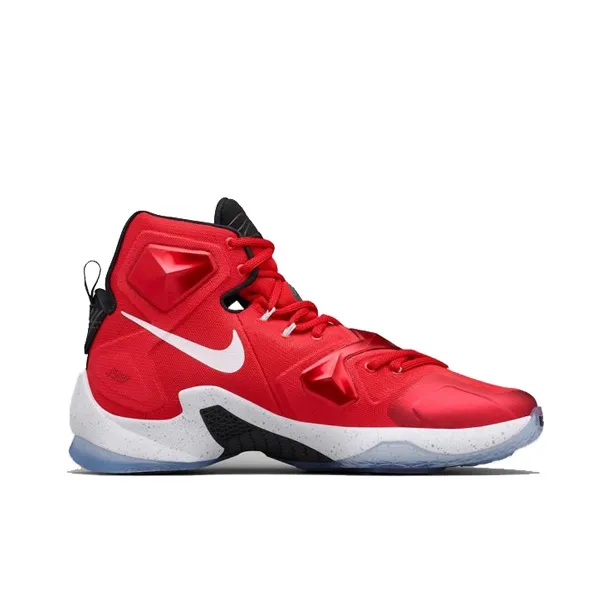 Nike Lebron 13 On Court Non slip Lightweight High Top Basketball Shoes Men's Away Red-1