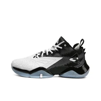 PEAK Taichi Lightning Anti Slip Wear Resistant Low Top Basketball Shoes White Black