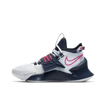 Nike Future Court 3 Mid-Top Performance Basketball Shoes White Blue Pink Teenagers