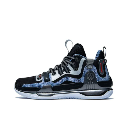 361° AG1 Pro Xingji Camouflage Low Top Performance Basketball Shoes Men's Black Gray