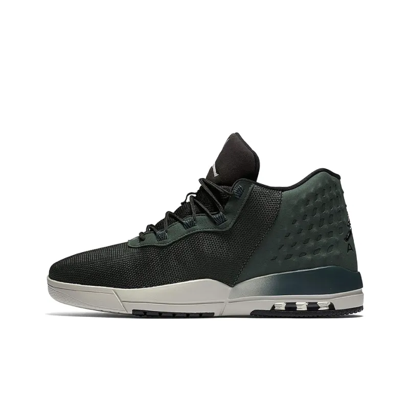 Jordan Academy Cushioning Anti-Slip And Wear-Resistant Coverage Mid-Top Performance Basketball Shoes Men's Black Green-0