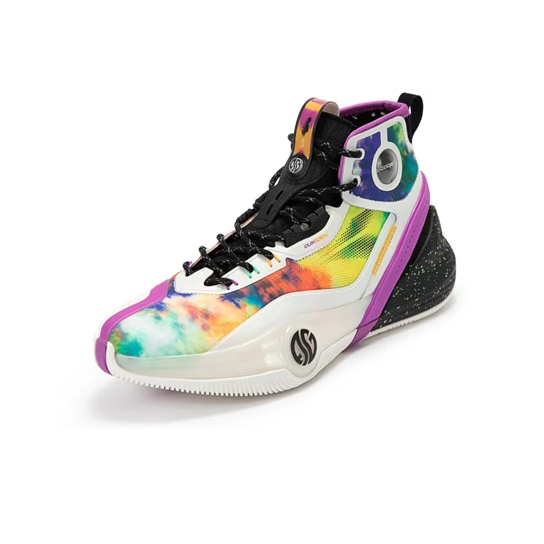 361° AG3 Pro Basketball Shoes Men High Top Feather White Obsidian Black-2
