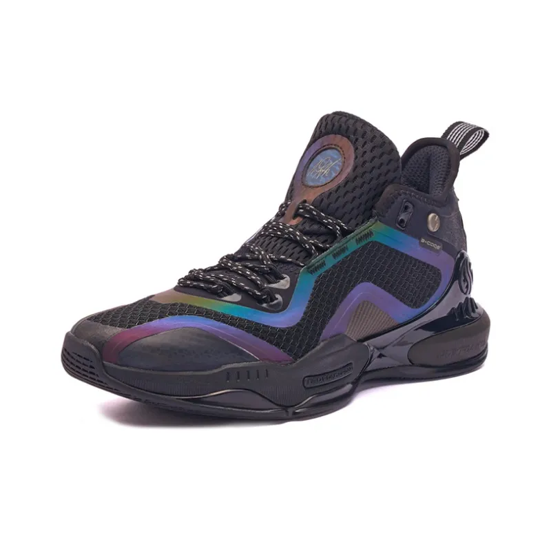 361° AG 2 Aaron Gordon AG2 Anti-Slip Wear-Resistant Mid-Top Basketball Shoes Obsidian Black-1