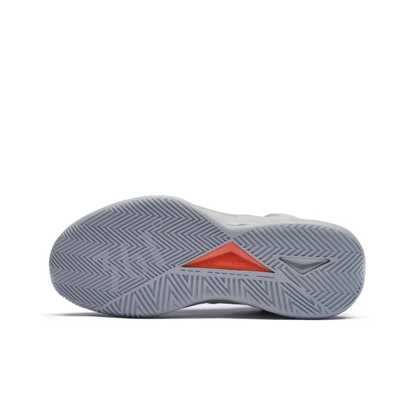 361° Restraint 3 Cushioning, Slip Resistant, Abrasion Resistant Coverage Low Top Basketball Shoes Men's Silver White-5