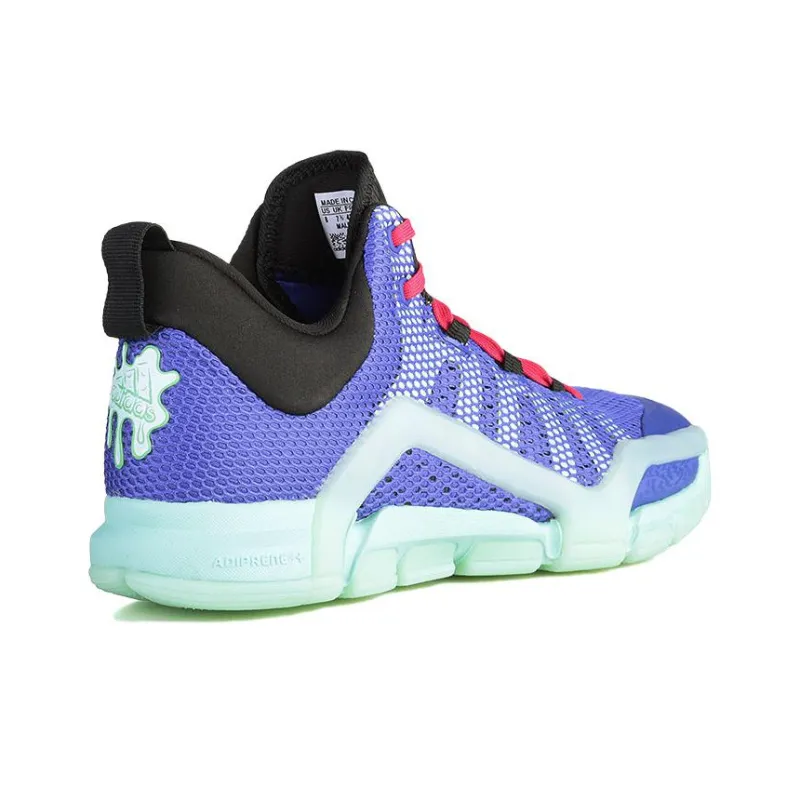 Adidas Crazyquick 3 Cushioning Anti-Slip And Wear-Resistant Low-Top Performance Basketball Shoes Men's Blue Green Red-2