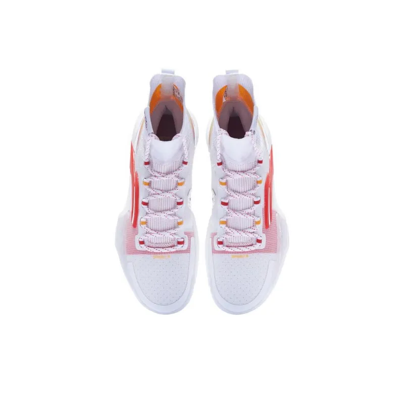 LiNing Speed 9 Ultra Cushioning Anti-Slip And Wear-Resistant High-Top Basketball Shoes White Red-3