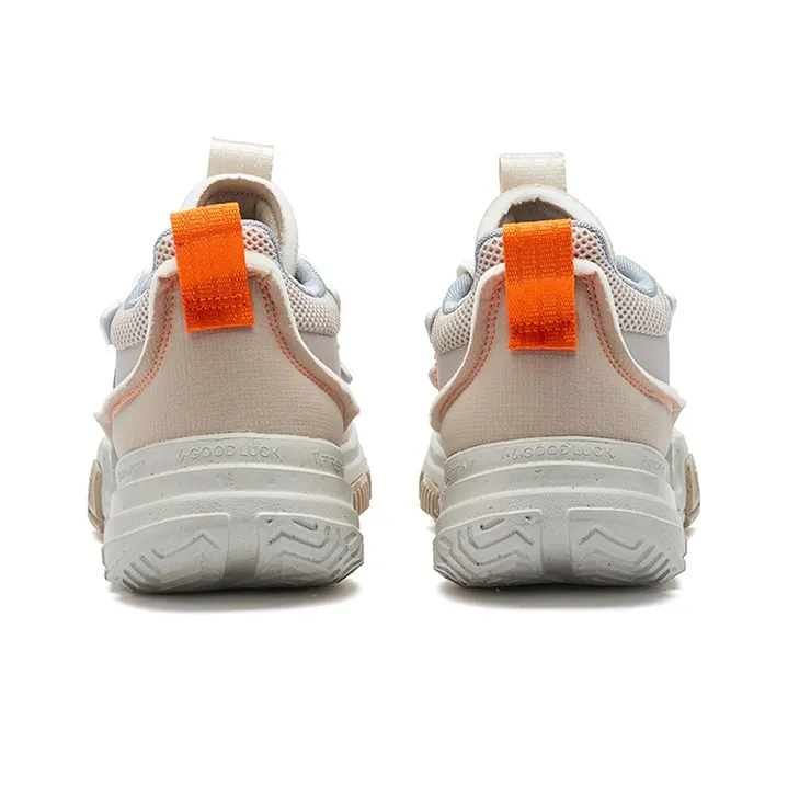361° Cushioning Wear Resistant Low Top Performance Basketball Shoes Men's Light Bone-3