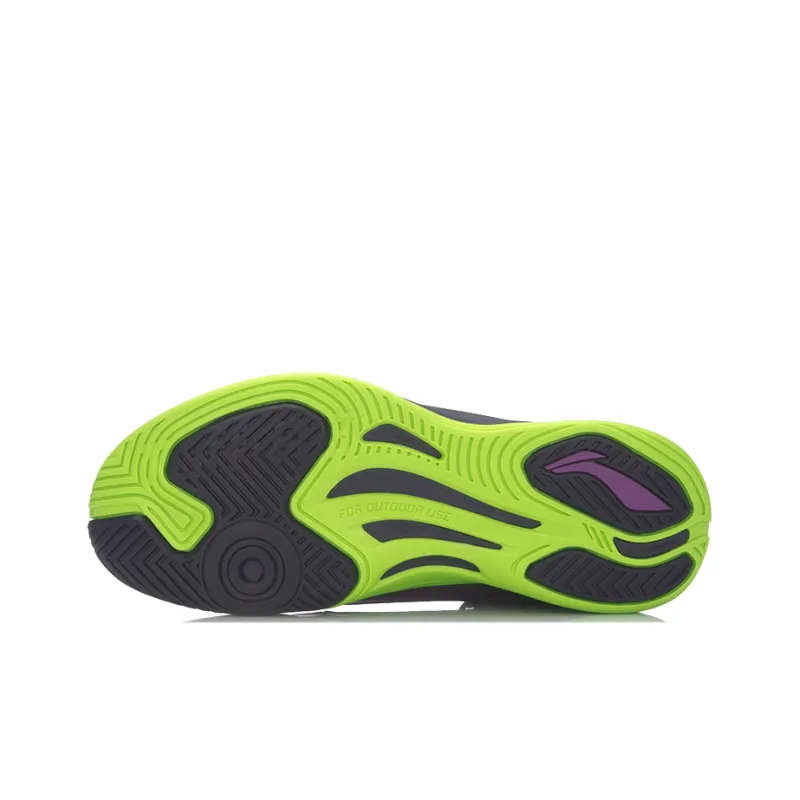 LiNing Killer Whale II Mid-Top Basketball Shoes Unisex Purple Green-4