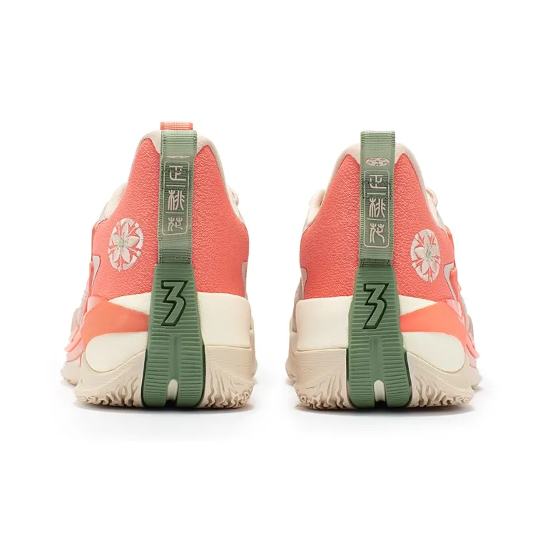 361° Big3 3.0 Pro Basketball Shoes Women's Low Top Light Peach Pink/Grapefruit Red-4
