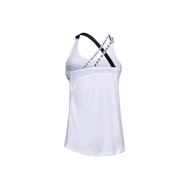 Under Armour Wordmark Sleeveless Sports Shirts Women's White-1