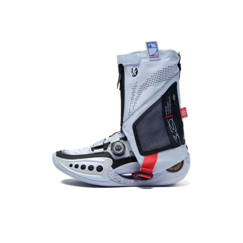 LiNing WOW 9 City Limited Shanghai Cushioning Anti-Slip And Wear-Resistant Low-Top Basketball Shoes Black White-1