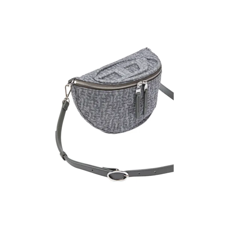 DIESEL Fabric Fanny Pack, Crossbody Bag Mini Women's Gray-1