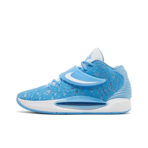 Nike KD 14 Basketball Shoes Unisex Mid-Top Blue