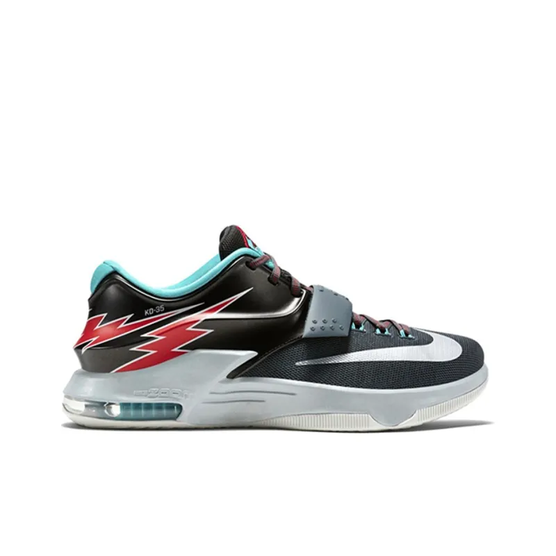 Nike KD 7 Non slip Lightweight Low Top Basketball Shoes Men's Black-1
