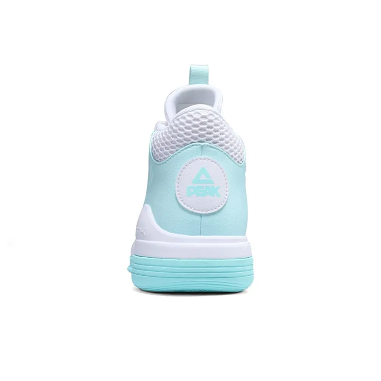 PEAK Shock Absorbers With Slip Resistant And Abrasion Resistant Properties High Top Basketball Shoes Men's White Green-3