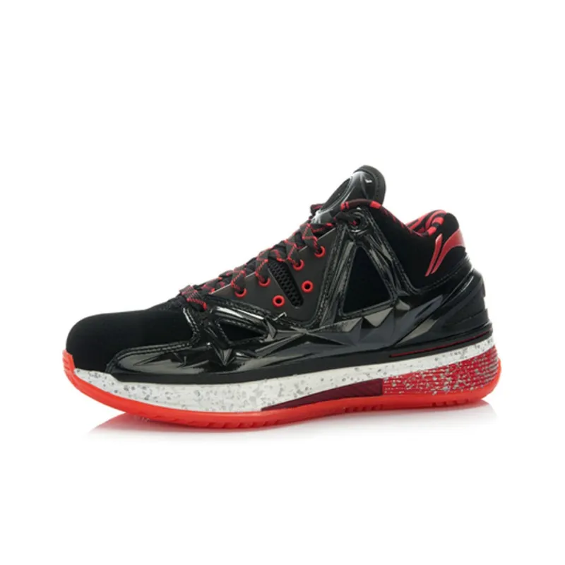 LiNing WOW 2 Return, Announcement Mid Top Basketball Shoes Men's Red Black-1