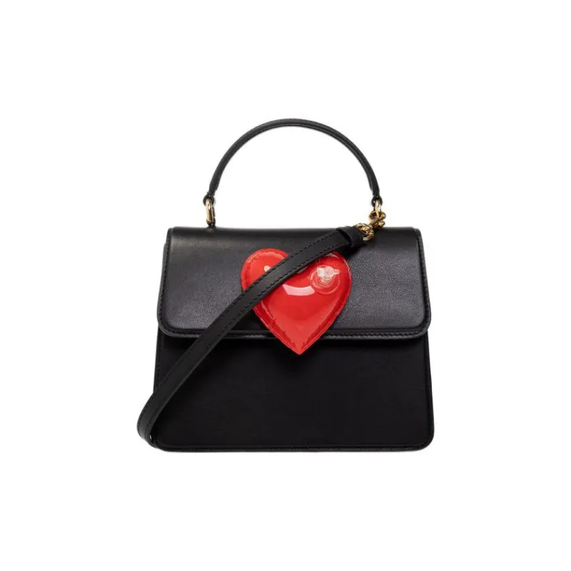 MOSCHINO Leather Tote Bag, Shopping Bag, Shoulder Bag, Crossbody Bag, Handbag Women's Black-1