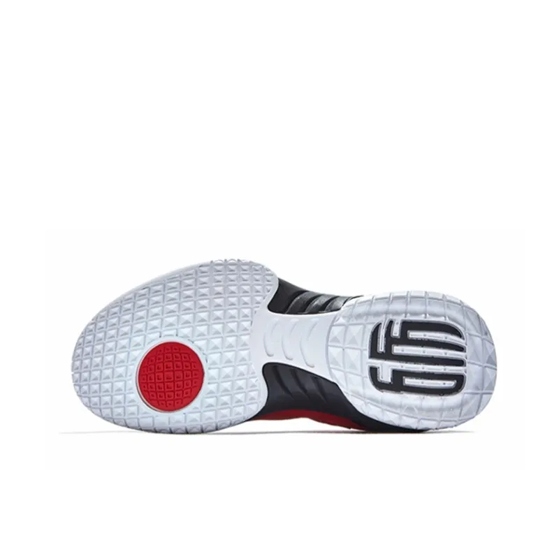 QIAODAN Grinding 1 Basketball Shoes Men High Top Red Black-5