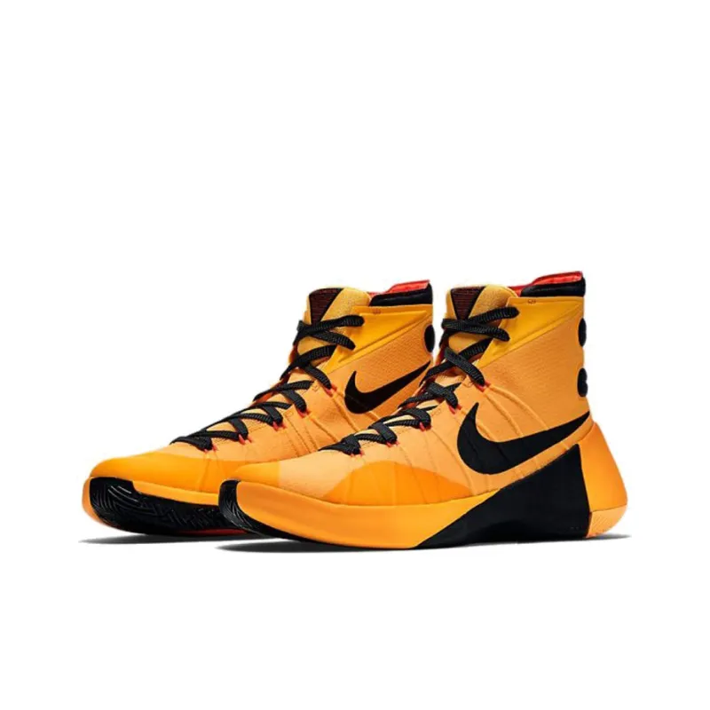 Nike Hyperdunk 2015 'Bruce Lee' Cushioning Anti Slip And Wear Resistant High Top Basketball Shoes Unisex Yellow Black-2