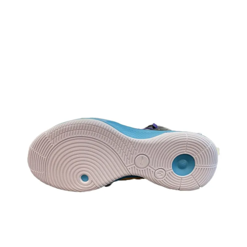 LiNing Sonic 9 Team Cushioning Anti Slip And Wear Resistant Mid Top Basketball Shoes Butterfly Blue-3