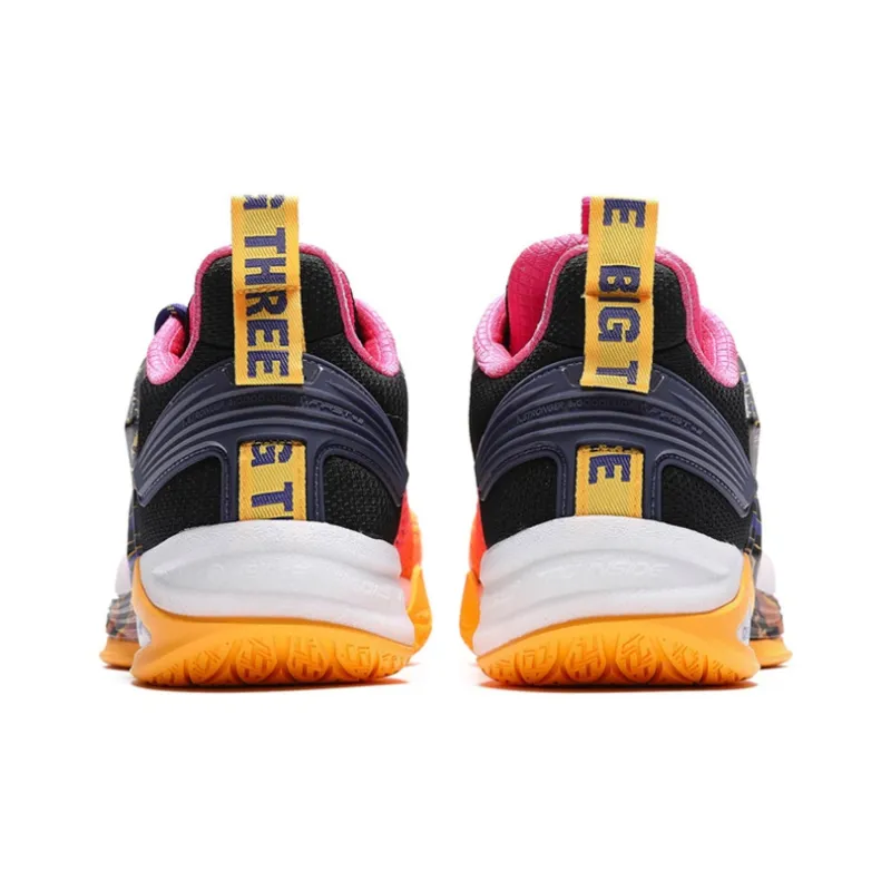 361° Q Bouncy Slip Resistant, Abrasion Resistant, Coverage, Support, Balance Mid Top Basketball Shoes Men's Orange Pink-3