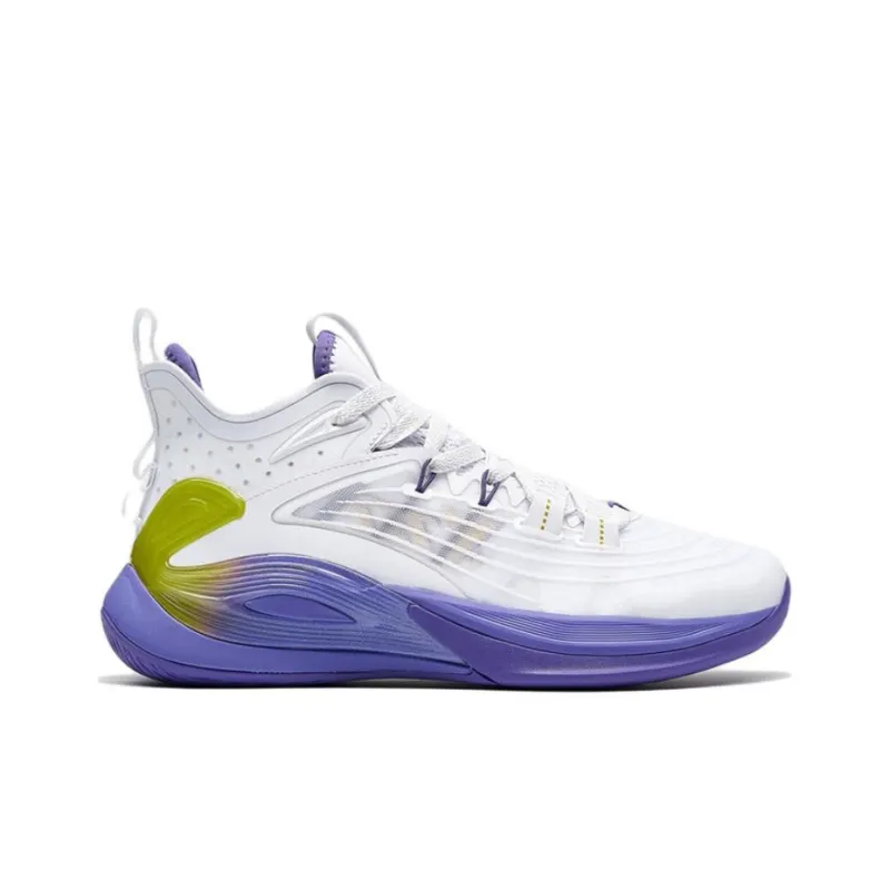 XTEP Light Feather 3rd Low Top Performance Basketball Shoes Men's White Yellow-1