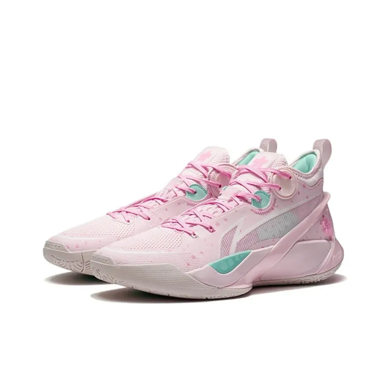 LiNing SONIC 10 V1 Durable Cushioning Support Performance Basketball Shoes Primrose Pink Cherry Blossom Blossom-2