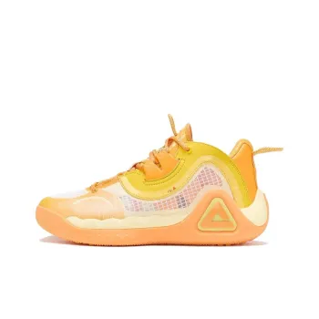 PEAK Star Move Anti Slip And Wear Resistant Breathable Mid Top Basketball Shoes Men's Light Orange Red