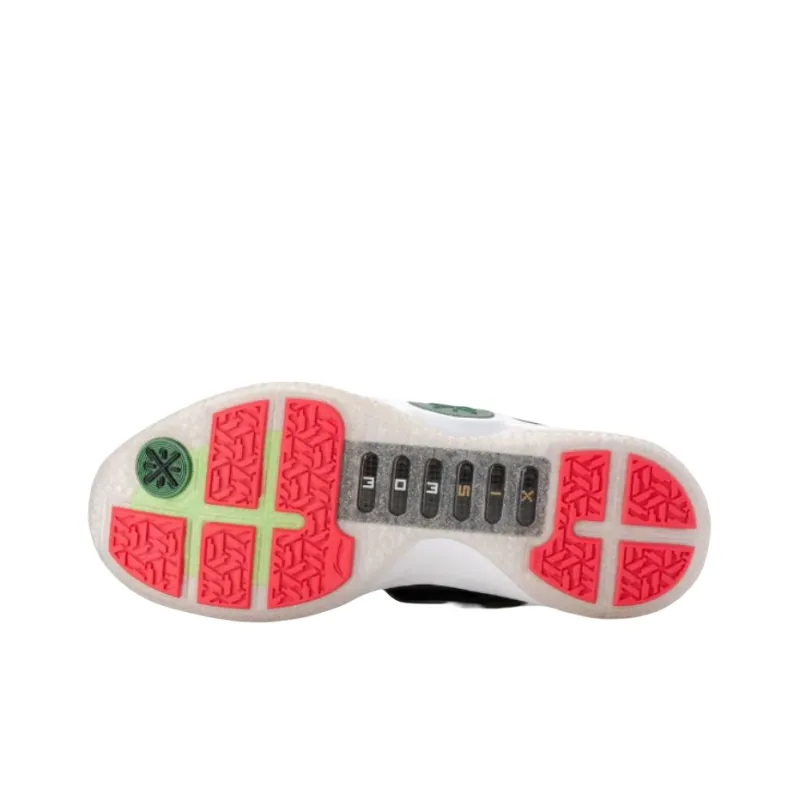 LINING WOW 6 Basketball Shoes Men Low Top Green/Black/Red-3
