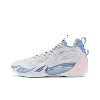 XTEP Battle 2 Generations Cushioning Wear Resistant Rebound Low Top Basketball Shoes Men's White Pink Purple